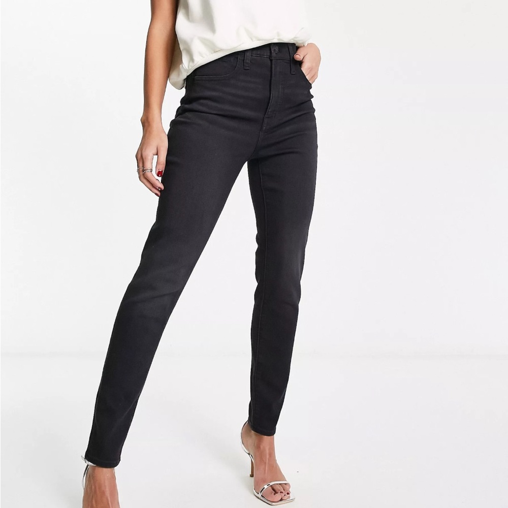 Madewell roadtripper supersoft ripped skinny jeans in wash black